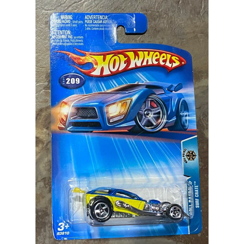 Hot Wheels Blue Yellow Roll Patrol Surf Crate Island Patrol 1:64 Diecast